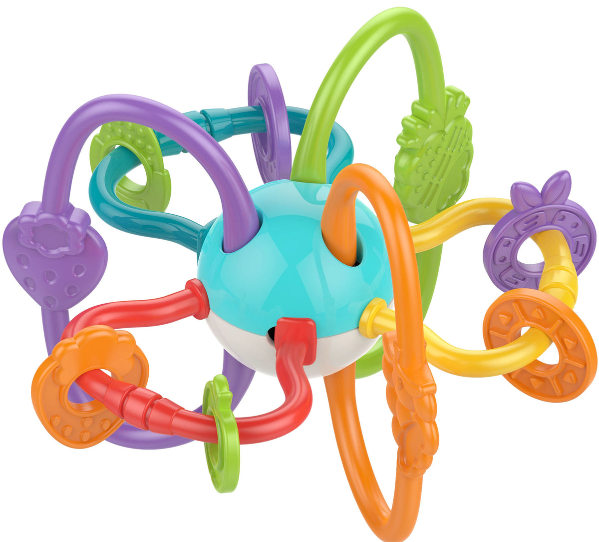 Woopie Baby sensorinis žaislas barškutis-kramtukas 2in1