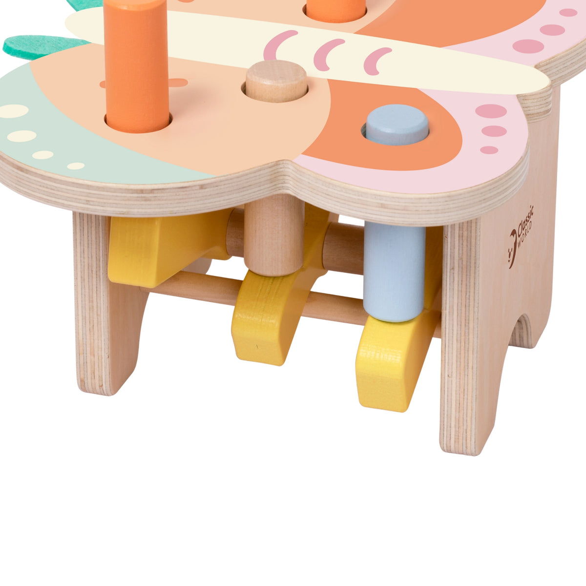 CLASSIC WORLD Montessori Drugelio Kalimo Žaislas su Plaktuku