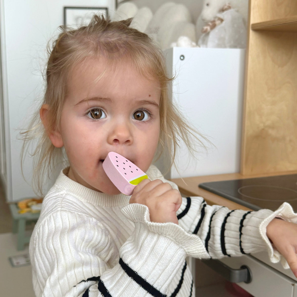 TOOKY TOY Medinis magnetinis ledų rinkinys su stovu