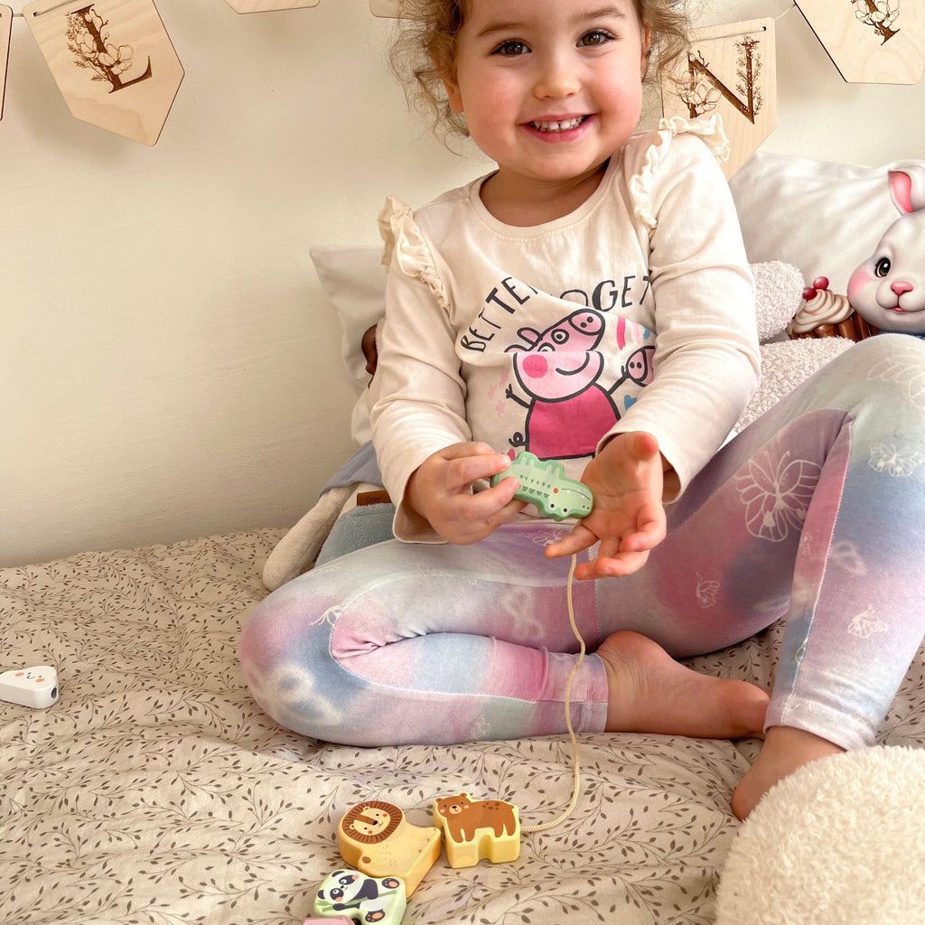 WOOPIE GREEN Medinis vėrimo žaidimas ZOO Montessori 13 dalių