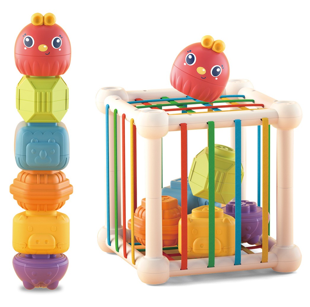WOOPIE BABY Lankstus Sensorinis Kubas Rūšiuoklė su Barškučiu, 7 d.