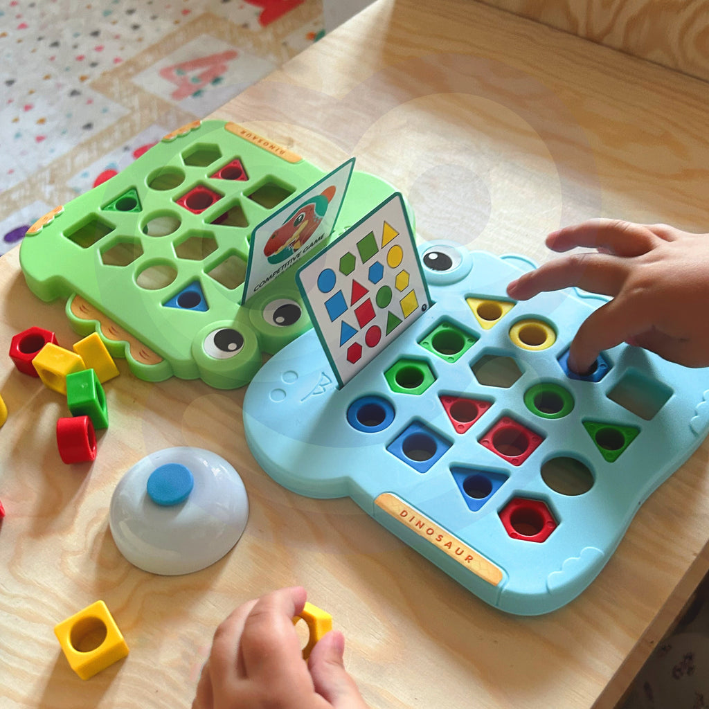 WOOPIE Montessori Dinozaurų Formų Derinimo Žaidimas