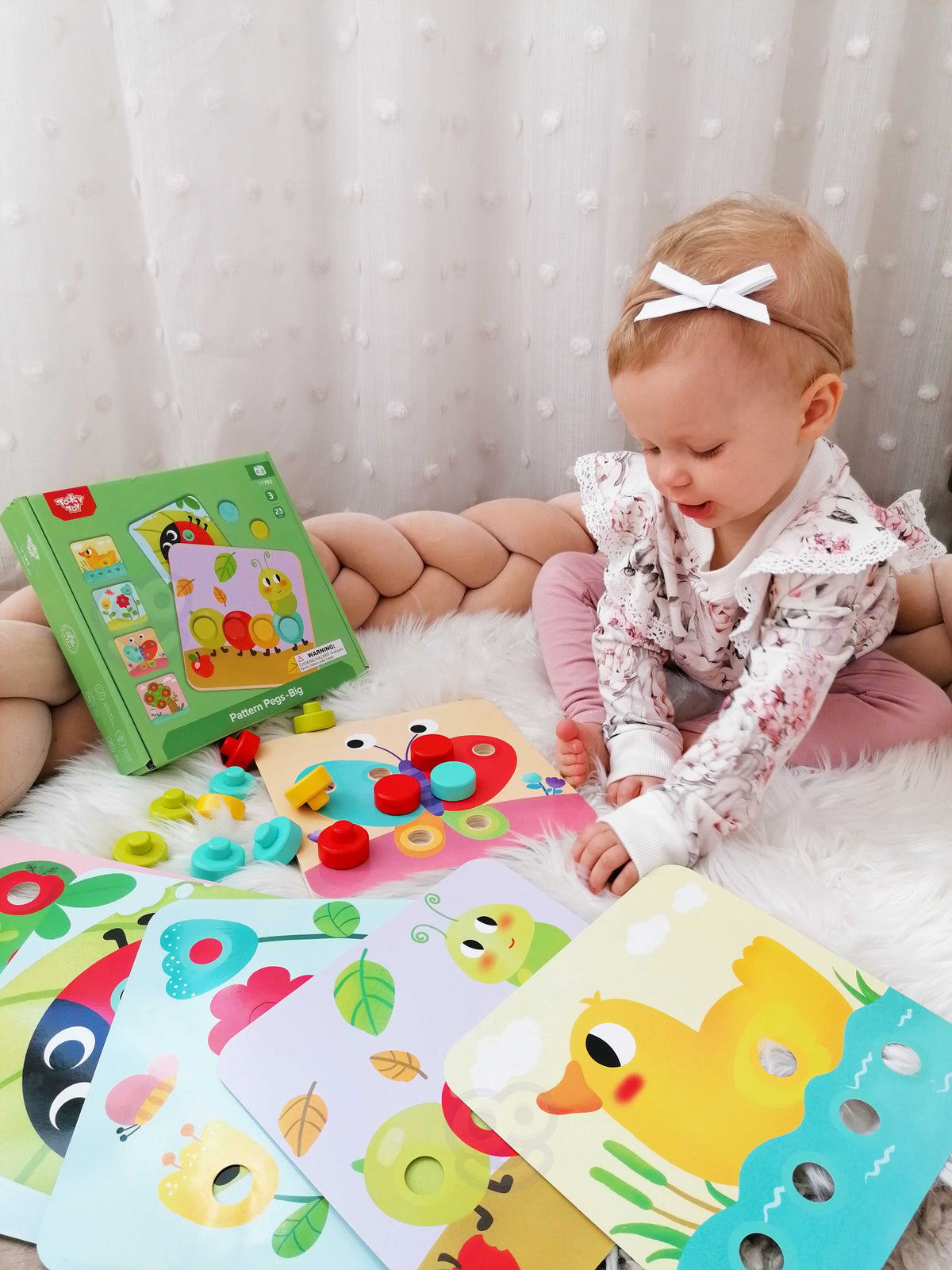 TOOKY TOY sagų mozaika vaikams su lentelėmis, formos ir spalvos