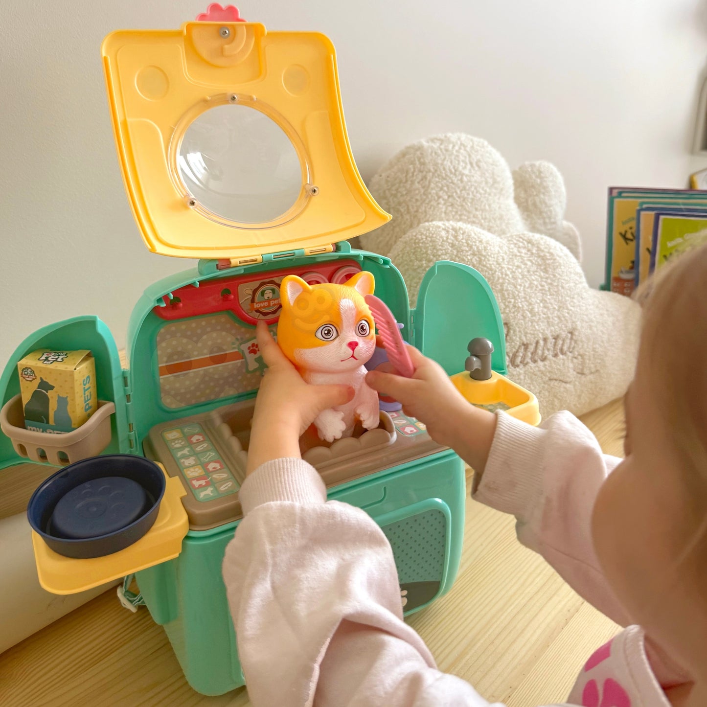 WOOPIE Kačiukas Nešiojamas Grožio Salonas 2in1 Kuprinėje (transportavimo dėžė) – vaizdas 4