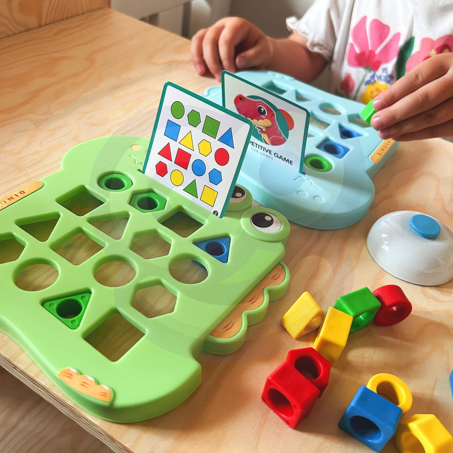 WOOPIE Montessori Dinozaurų Dėlionė – formų ir spalvų žaidimas vaikams