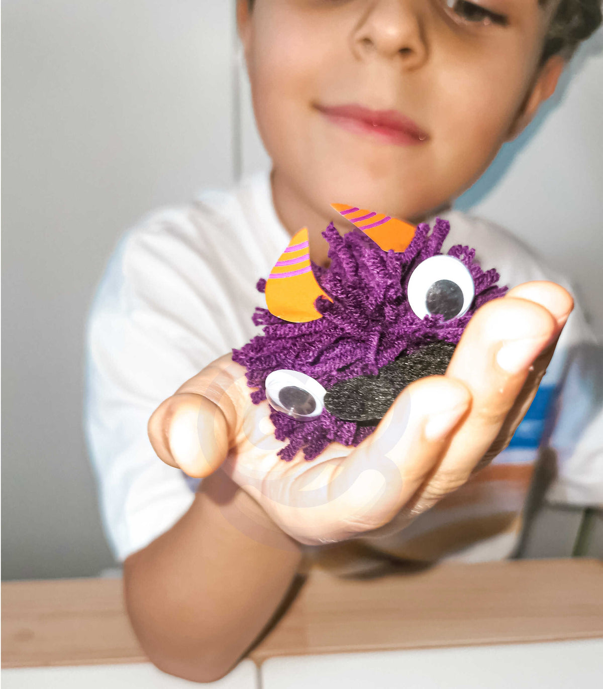 WOOPIE ART&FUN Kuriamas siūlų pūkuoto pabaisiuko rinkinys