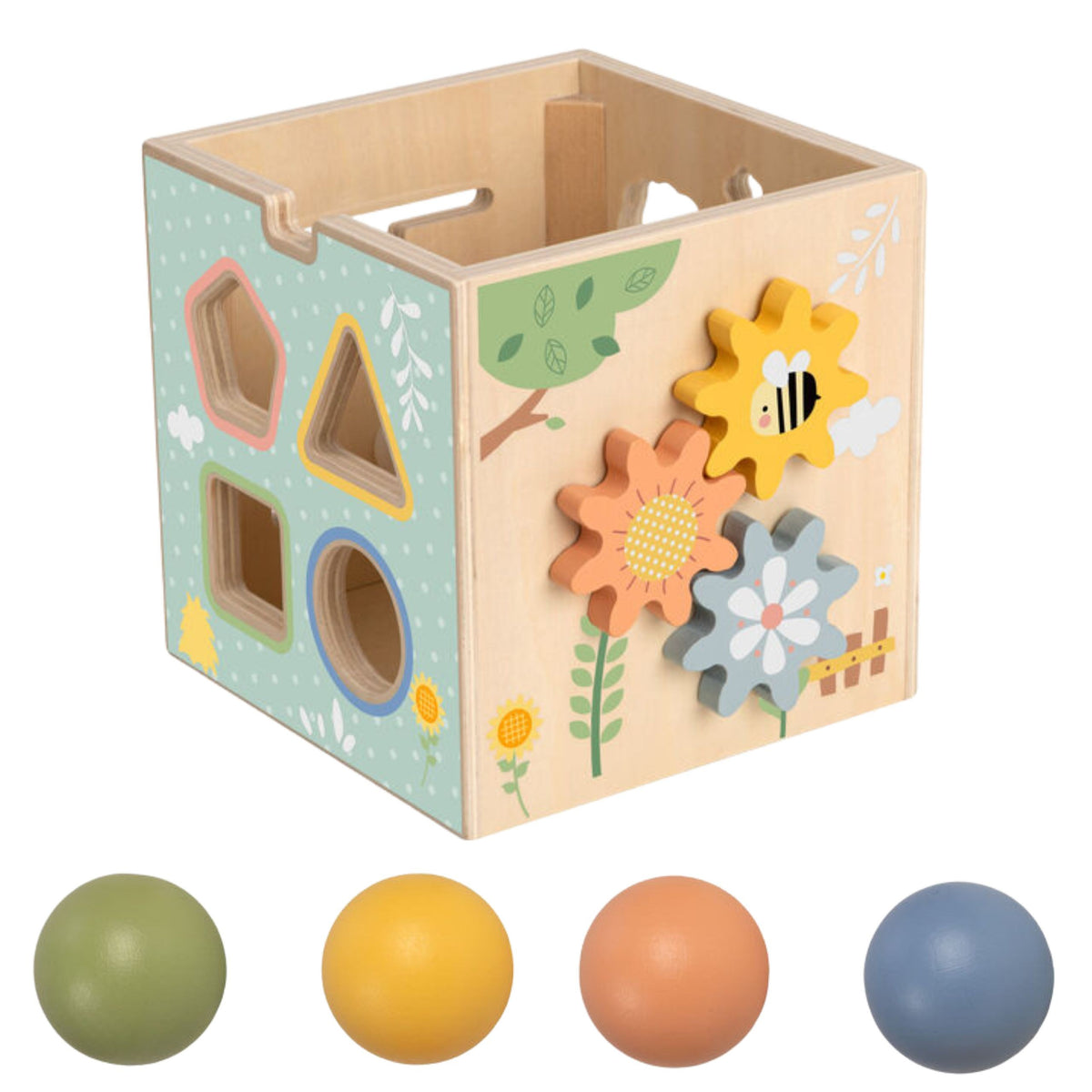 TOOKY TOY Medinis Edukacinis Kubas 5-in-1 su Priedais