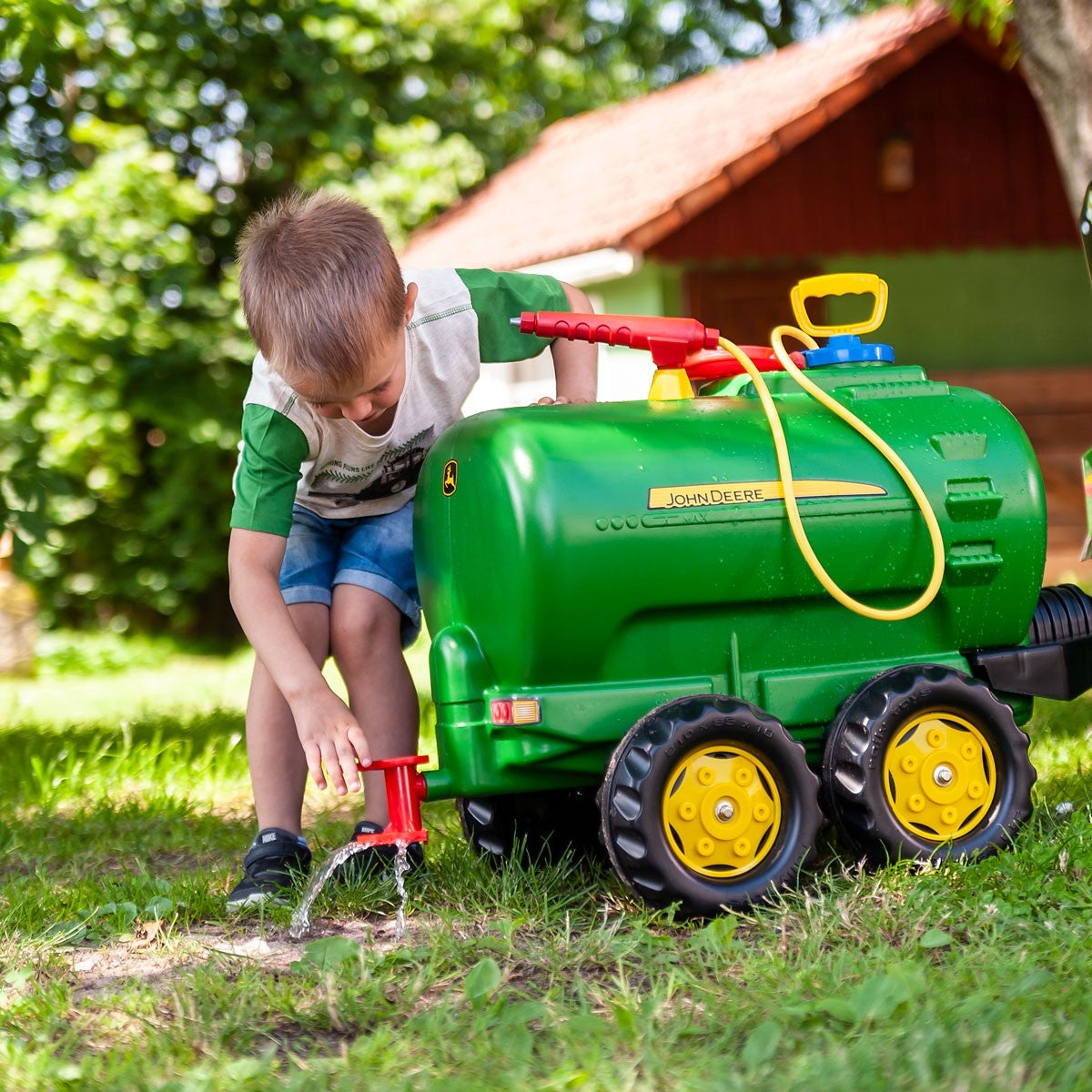 Rolly Toys rollyTanker John Deere dviejų ašių cisterna su pompėle – vaizdas 5