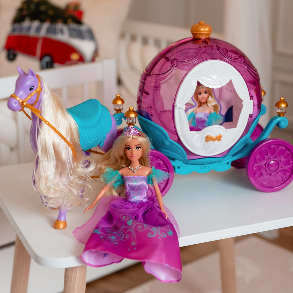 WOOPIE ROYAL Princesės Lily lėlė su magišku karieta – rinkinys