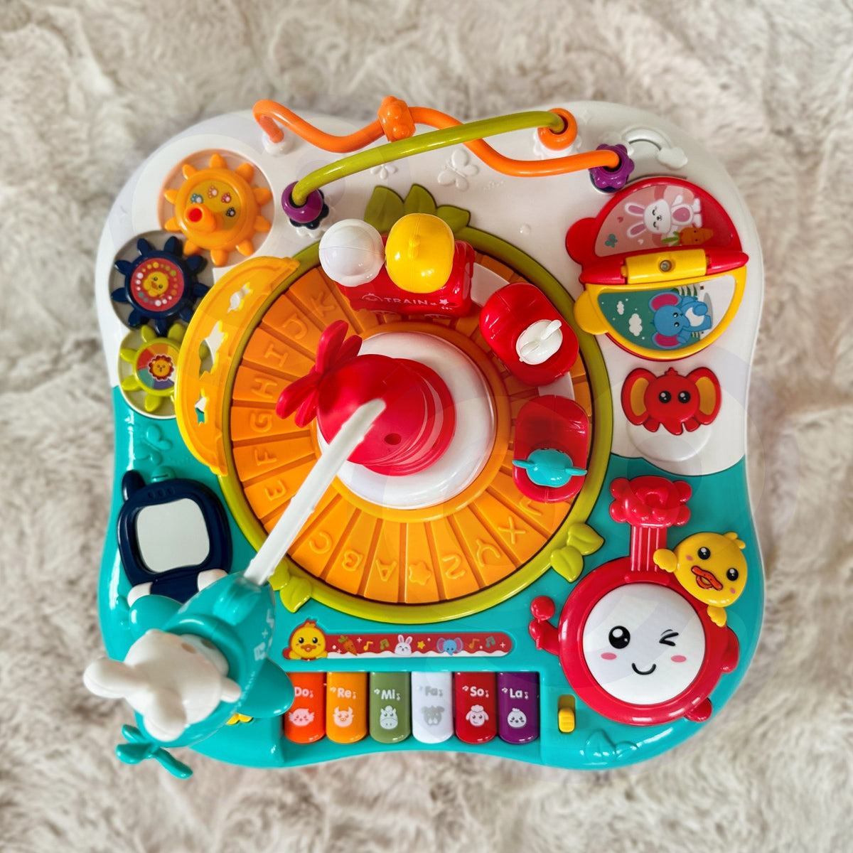 WOOPIE BABY 2in1 interaktyvus edukacinis staliukas su pianinu