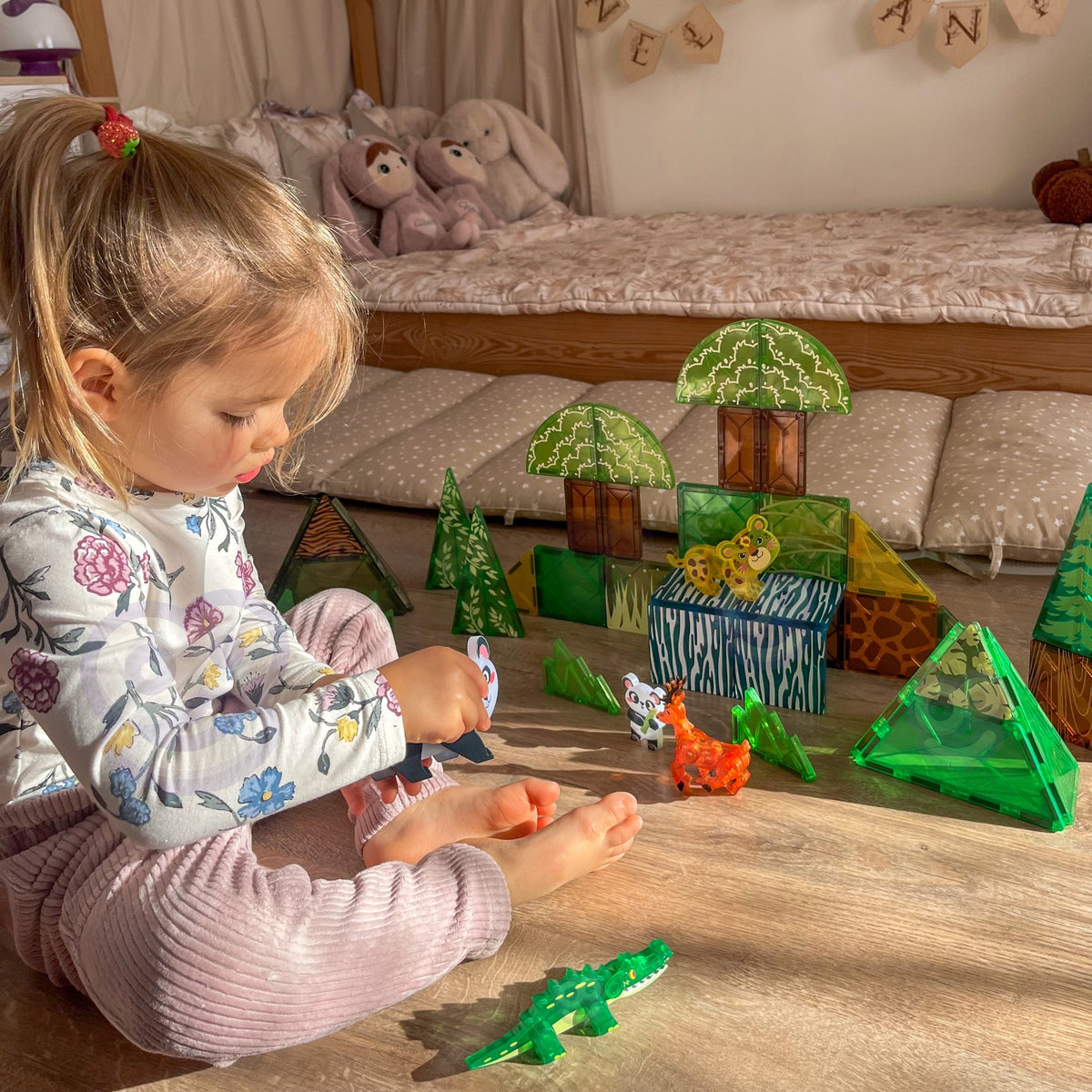 WOOPIE Magnetiniai Konstruktoriai Retieji Gyvūnai 45 vnt.