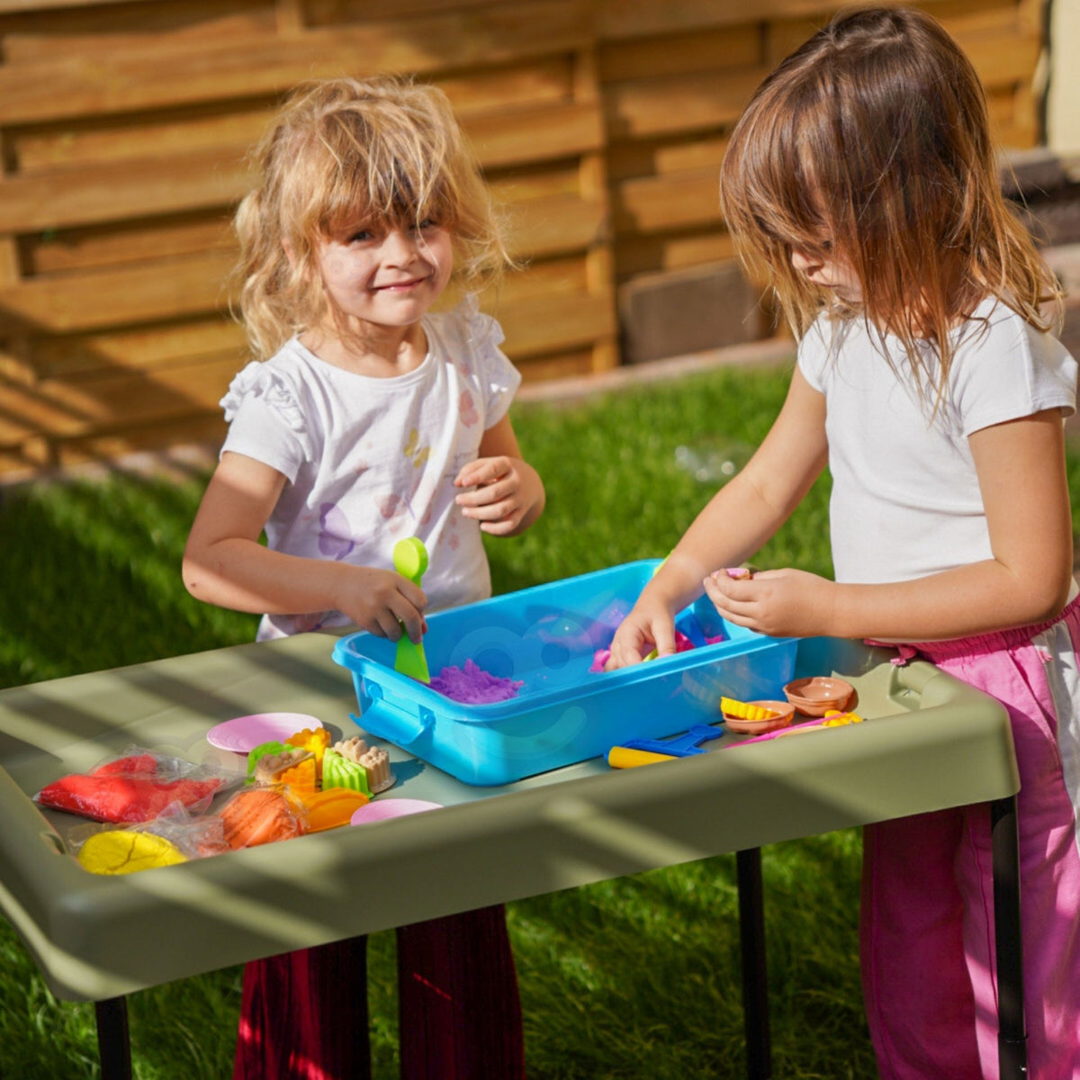 MASTERKIDZ Stačiakampis sensorinis stalas smėliui ir vandeniui