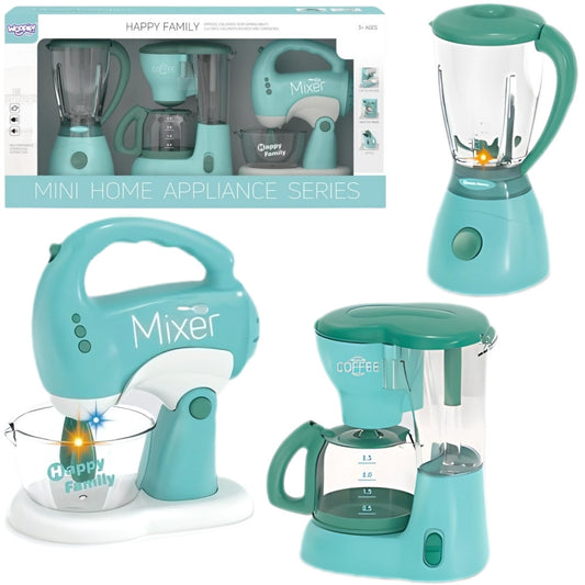WOOPIE 3-in-1 Žaisliniai Virtuvės Prietaisai: Mikseris, Blenderis, Kombainas