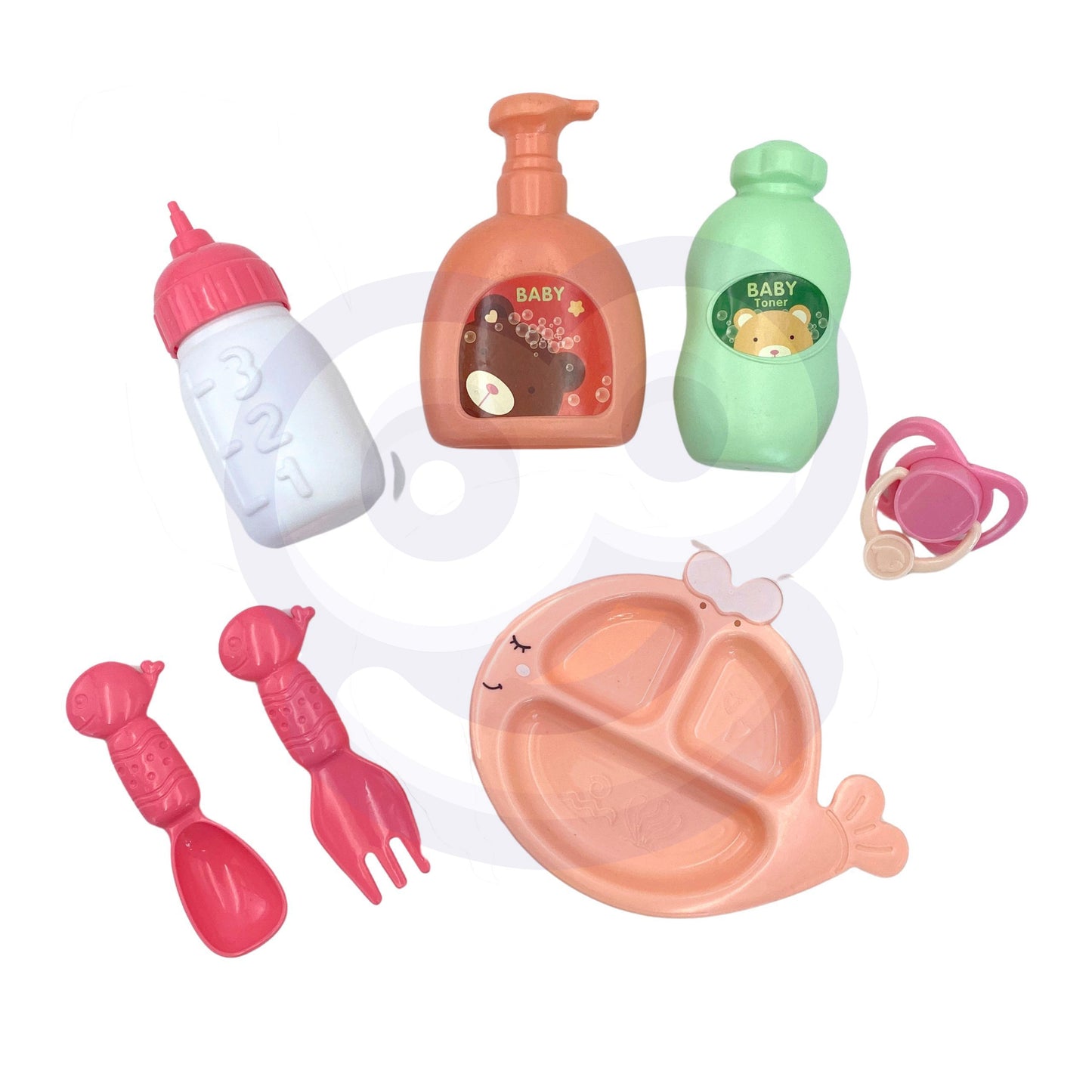 WOOPIE ROYAL lėlė kūdikis 36 cm su drabužėliais, meškiuku ir maitinimo priedais – vaizdas 3