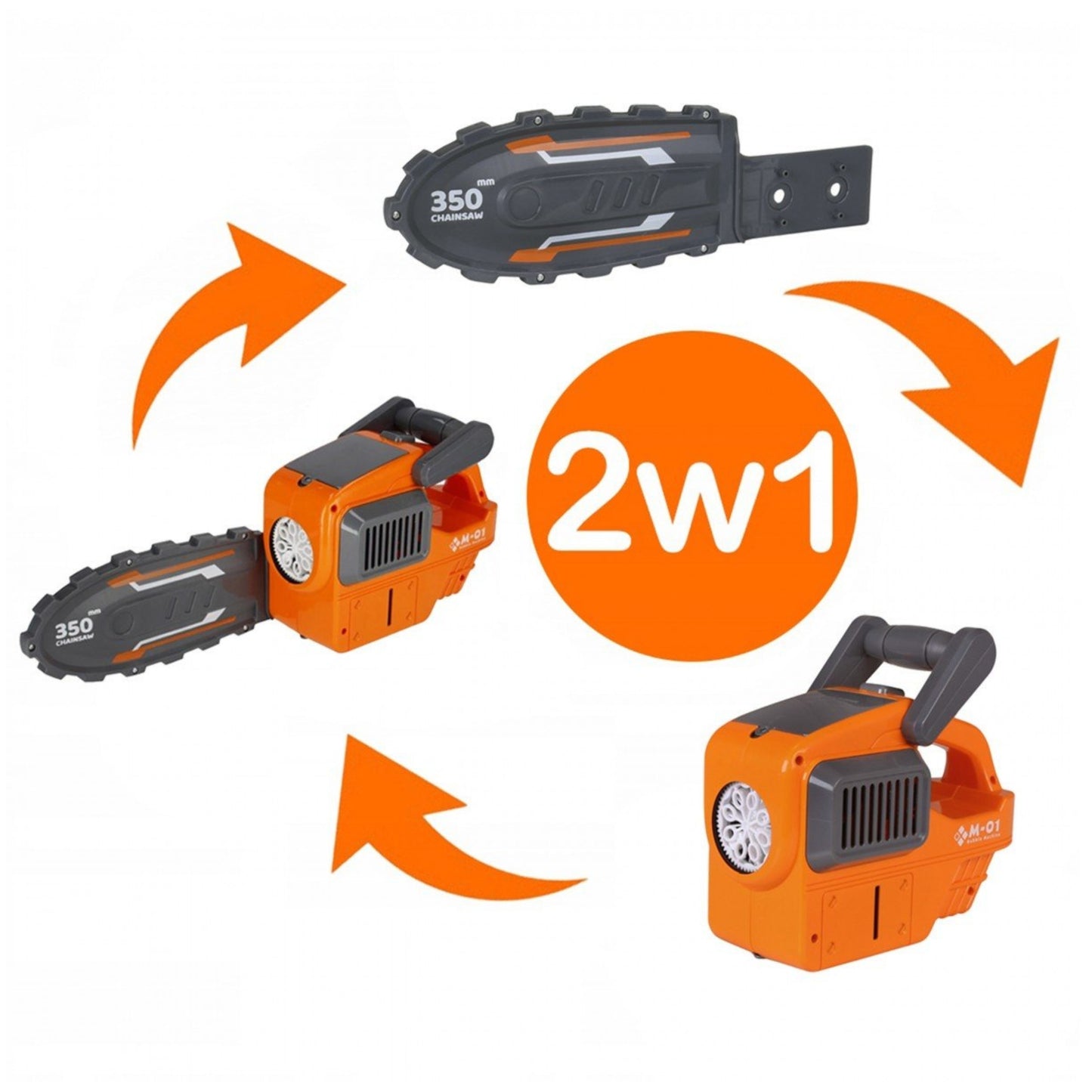 WOOPIE Muilo burbulų pistoletas Grandininis pjūklas – vaizdas 2