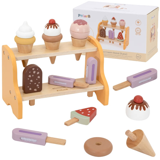 VIGA medinė ledainė – rinkinys su 6 vnt ledų – pagrindinis vaizdas