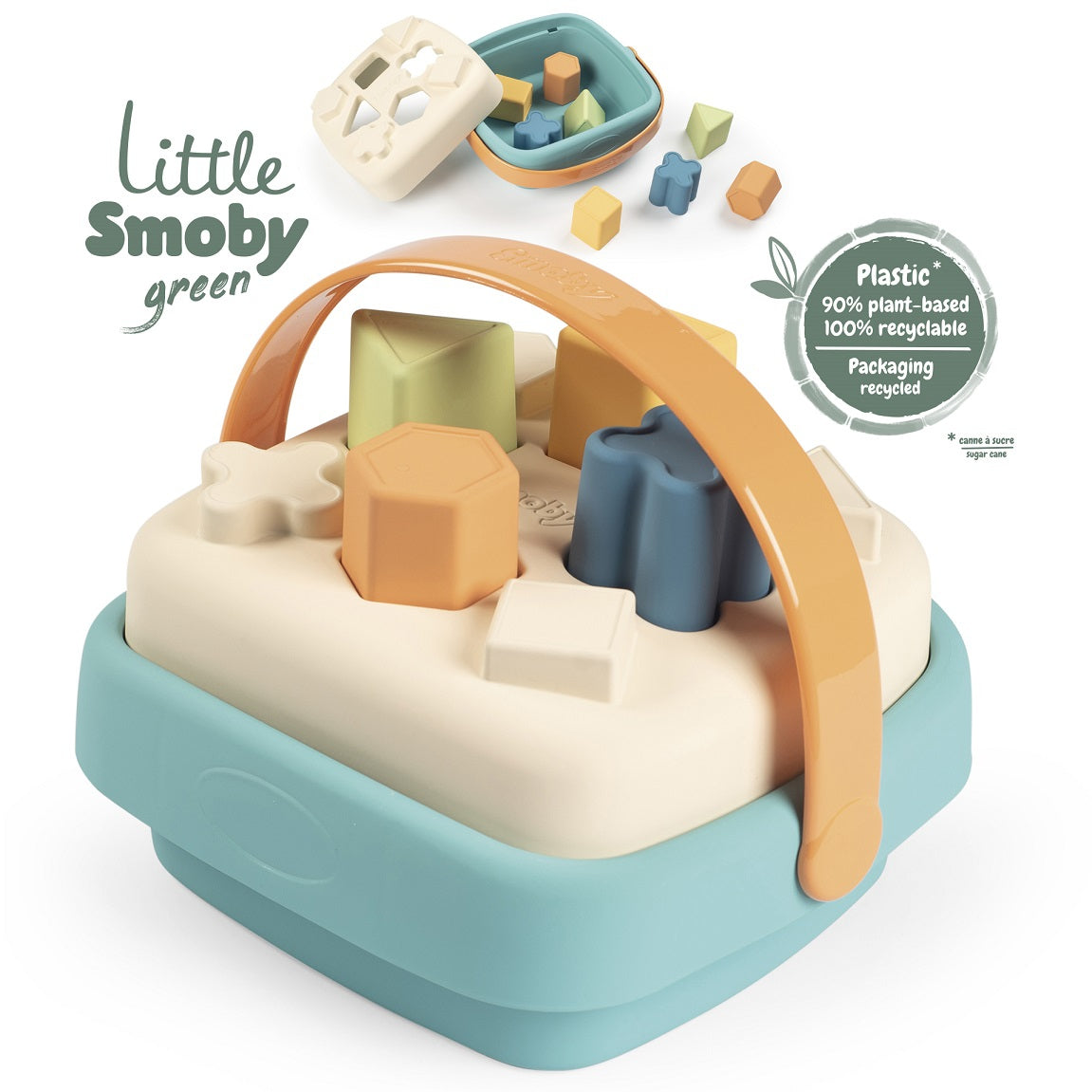 SMOBY Little Green formelių rūšiuoklis krepšyje, iš bioplastiko – vaizdas 4