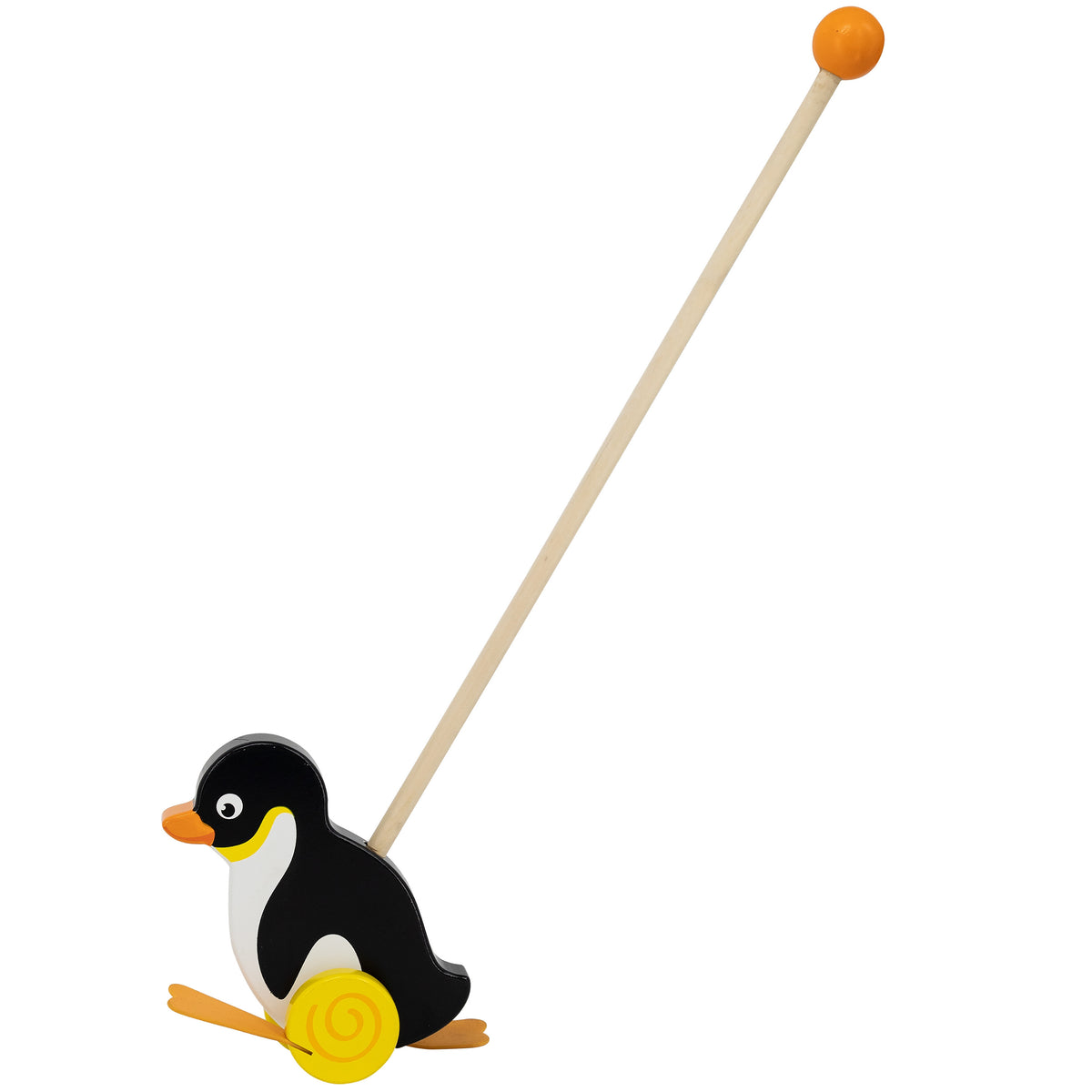 Viga Toys Medinis Stumdukas Pingvinas ant Lazdelės Vaikams