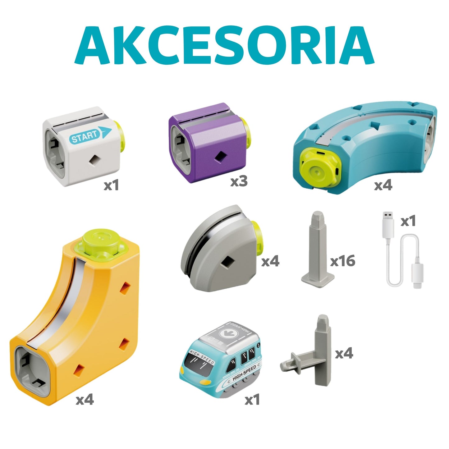 WOOPIE Magnetinė Trasa su Patraukimo Efektu STEM 39 dalys