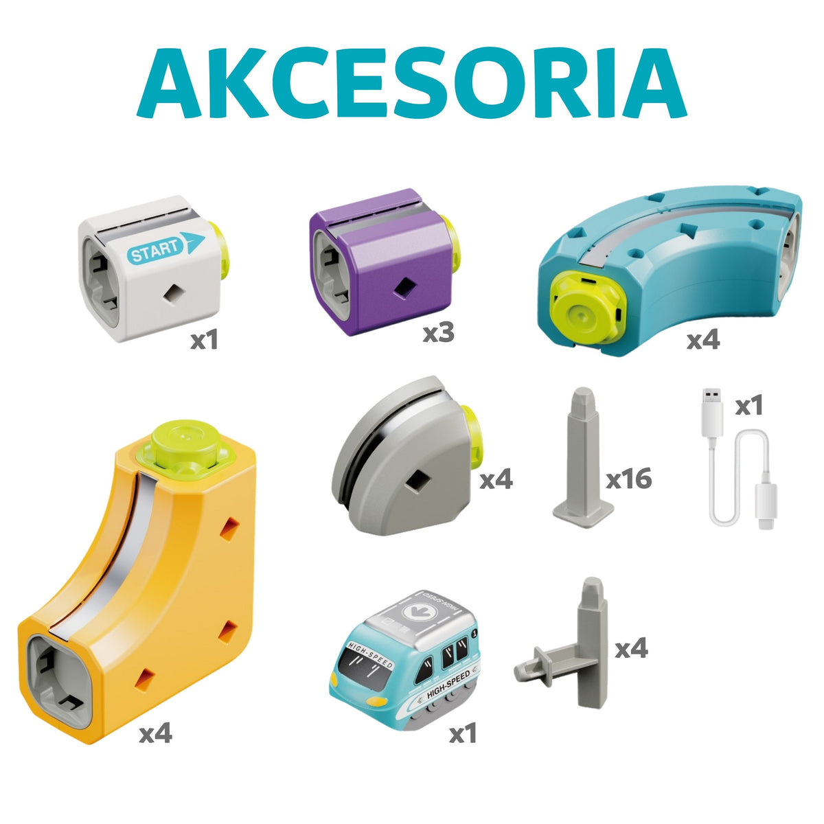 WOOPIE Magnetinė Trasa su Patraukimo Efektu STEM 39 dalys