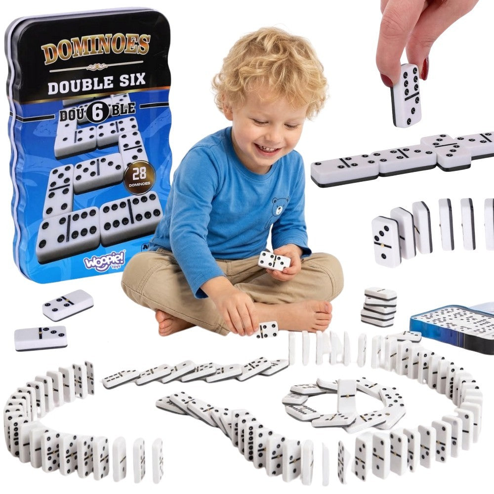 WOOPIE Domino Klasikinis Žaidimas 28 Kauliukų Metalinėje Dėžutėje