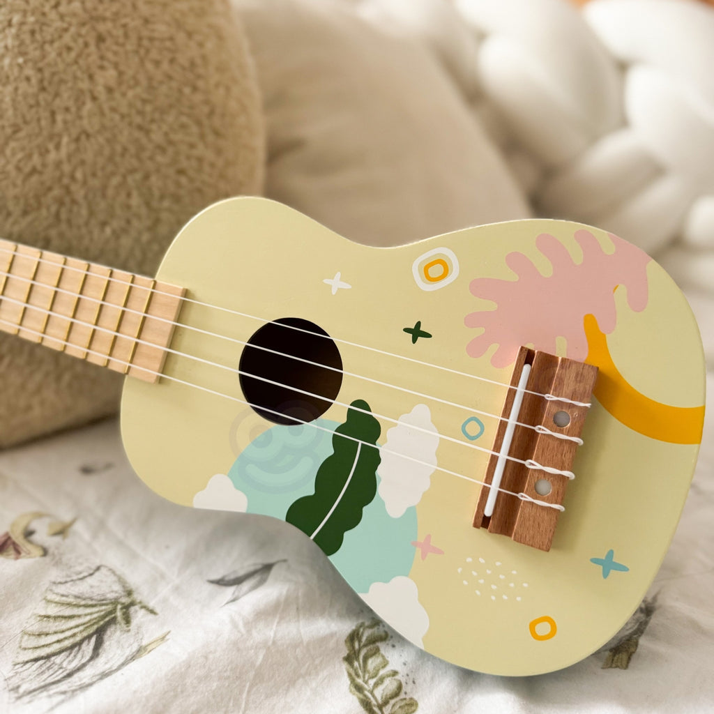 CLASSIC WORLD Medinė Ukulelė Vaikams Mėlyna, Muzikinis Žaislas