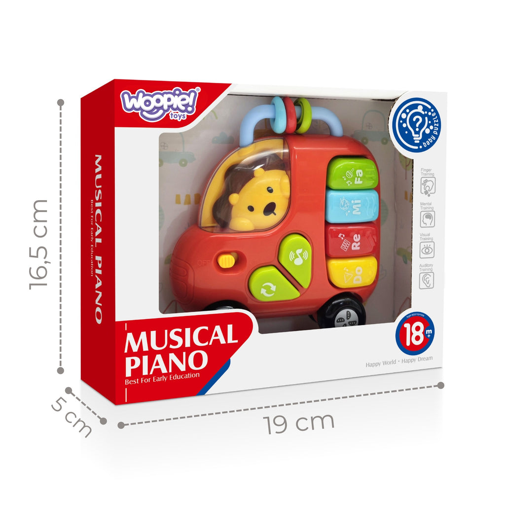 WOOPIE BABY Interaktyvus Pianinas Autobusas su Liūtu, Muzika