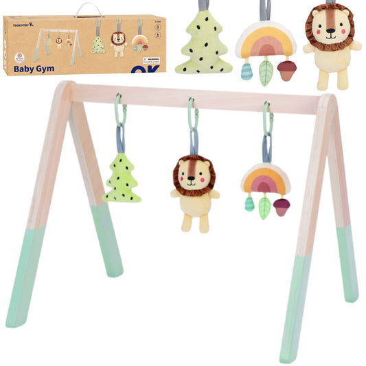 TOOKY TOY Lavinamasis Gimnastikos Stovas su 3 Pliušiniais Žaisliukais