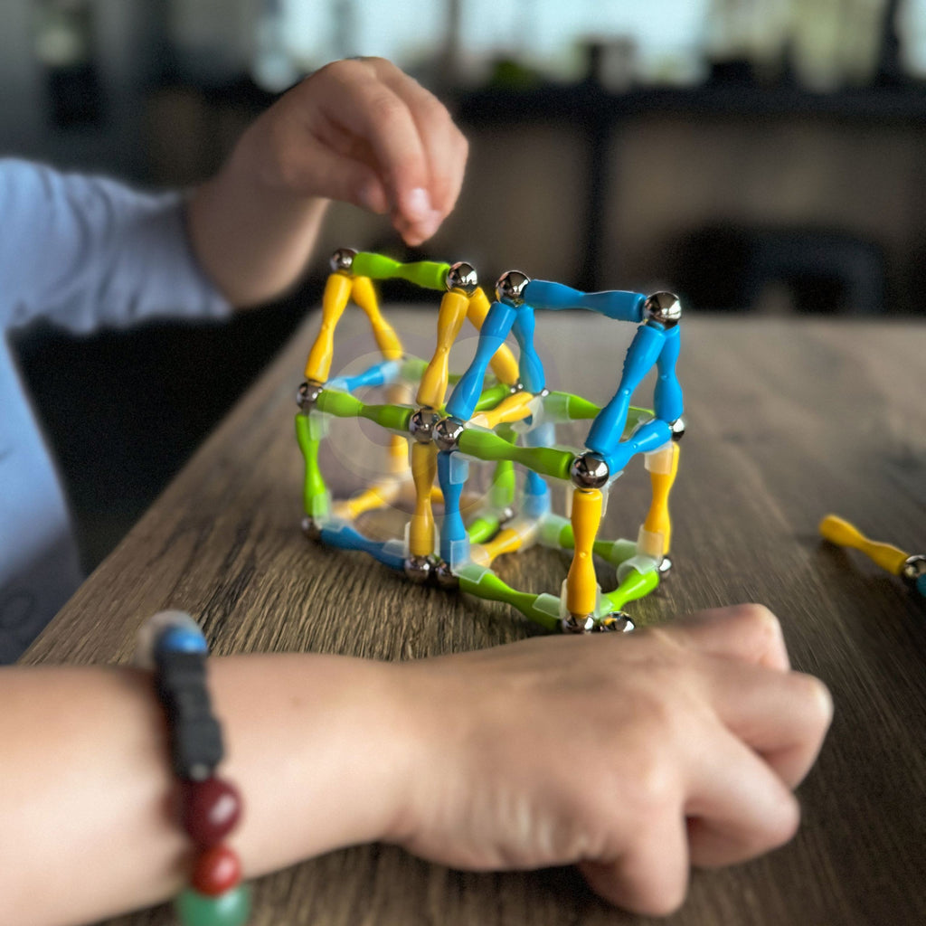 WOOPIE Magnetinis Konstruktorius 3D XXL, 128 detalių rinkinys