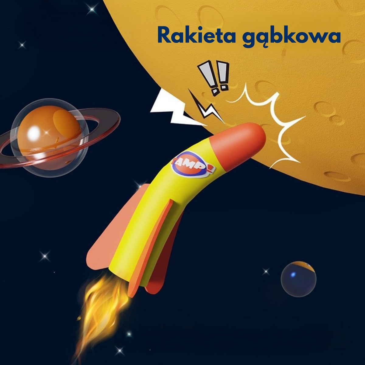 WOOPIE Dvigubas Putplasčio Raketų Paleidiklis, 6 raketos