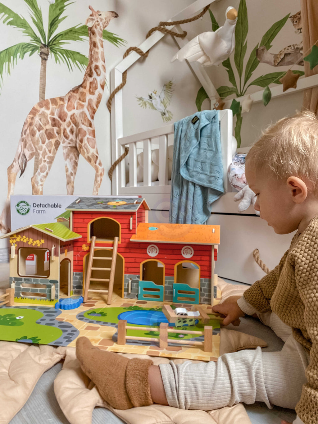WOOPIE GREEN Mega Ferma su gyvūnų figūrėlėmis, 18 dalių