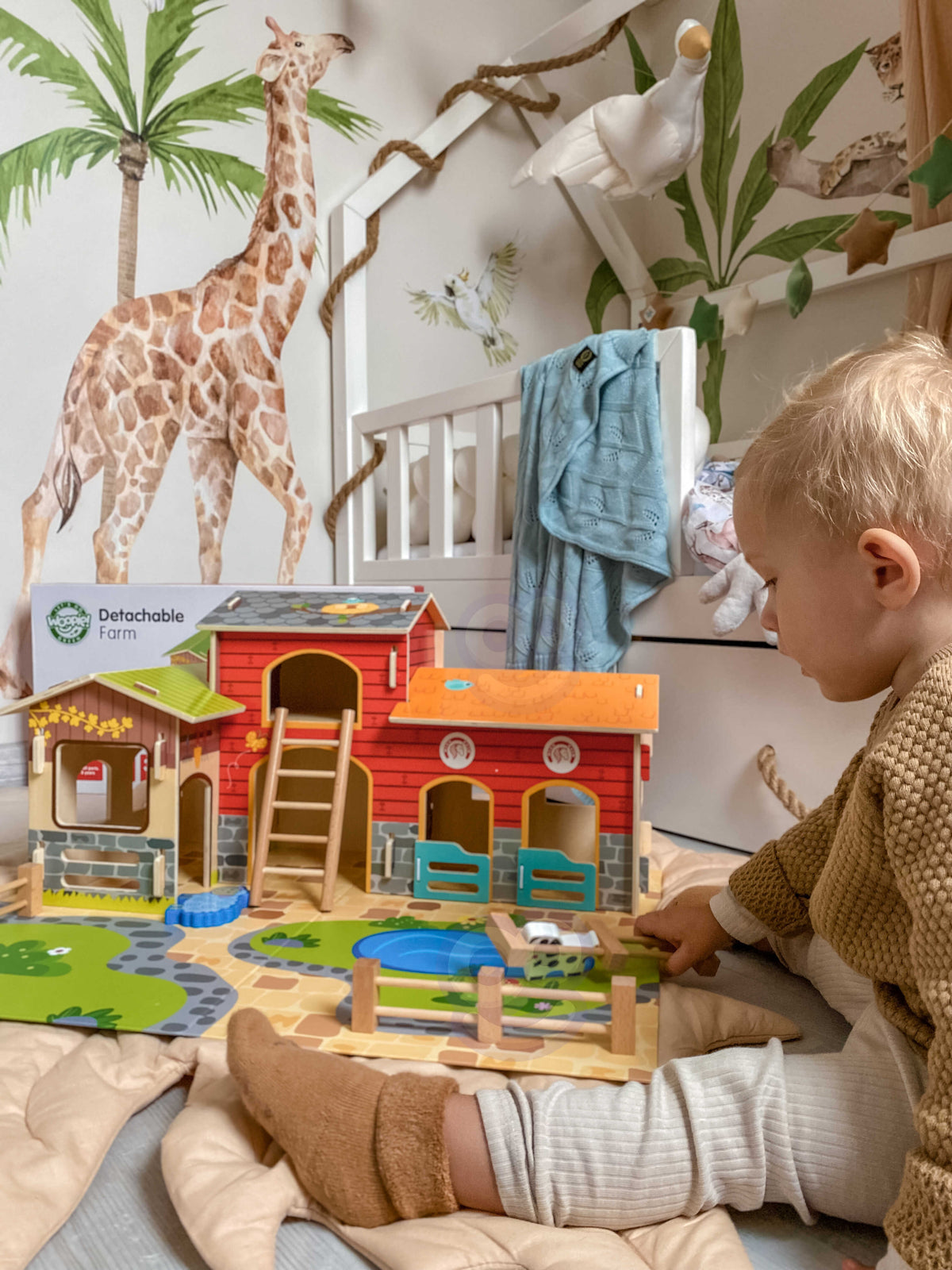 WOOPIE GREEN Mega Ferma su gyvūnų figūrėlėmis, 18 dalių