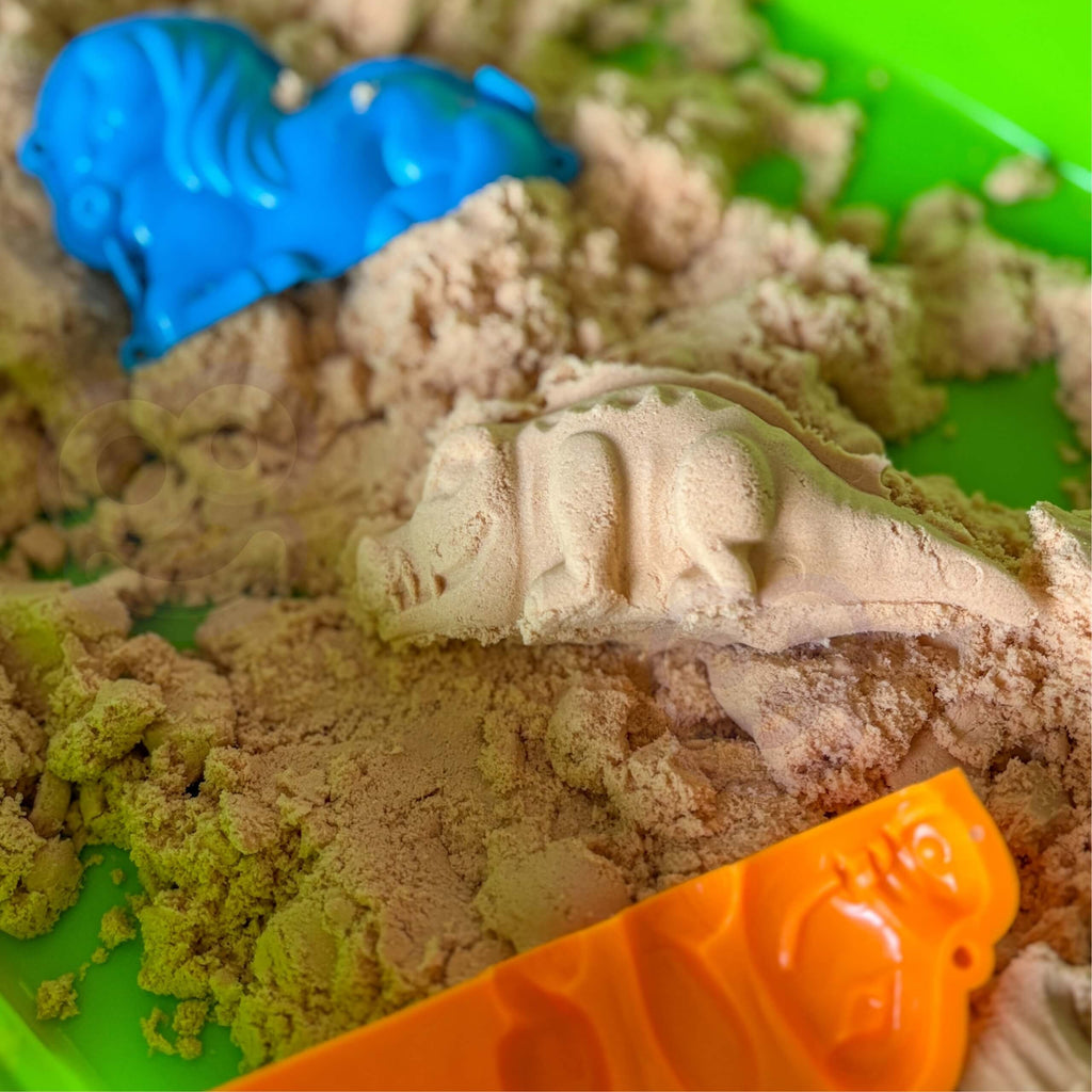 WOOPIE Kinetic Sand 1,5 kg ZOO Safari Rinkinys su Formelėmis