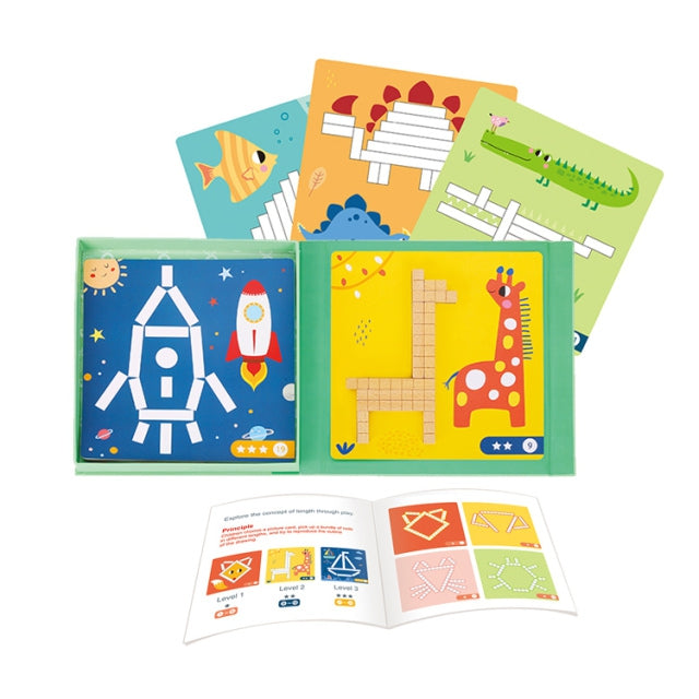 TOOKY TOY medinės magnetinės kaladėlės – loginis žaidimas/galvosūkis, 49 el, FSC – vaizdas 3
