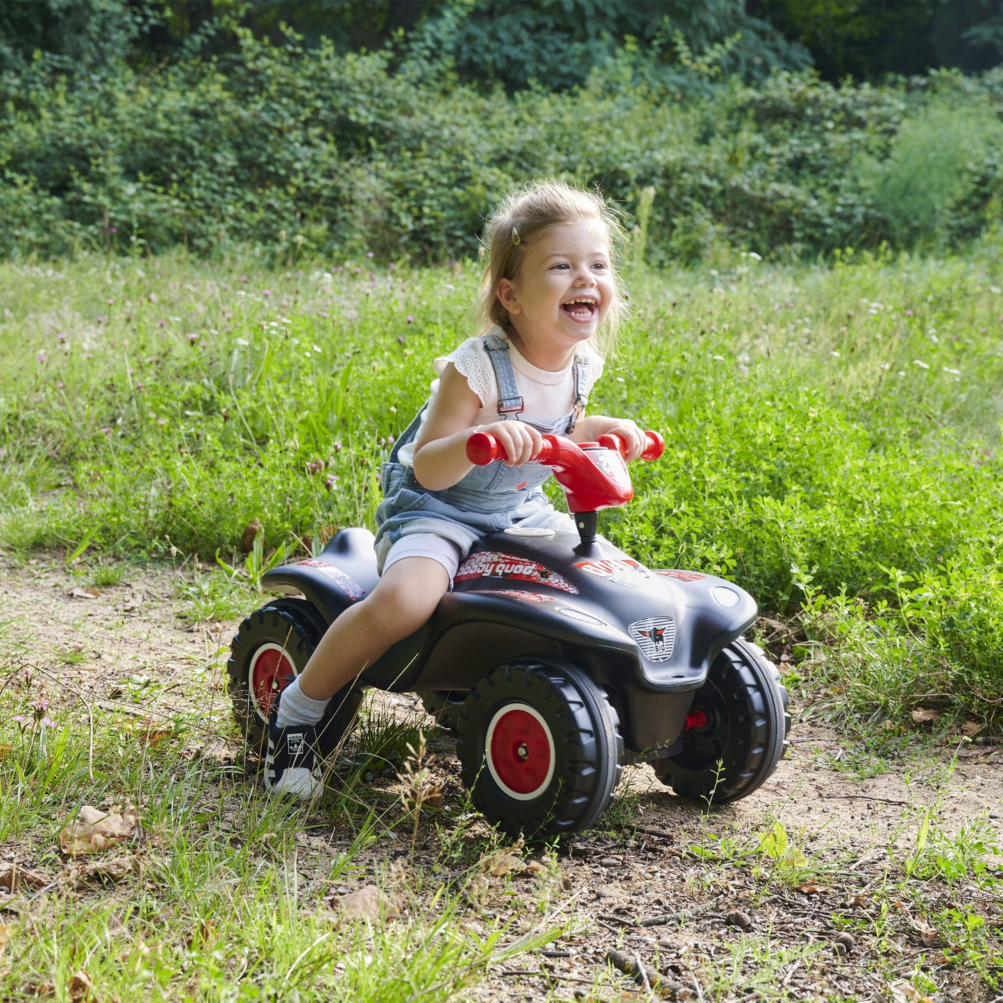BIG Bobby Quad Racing Vaikiškas Keturračio Paspirtukas Juodas