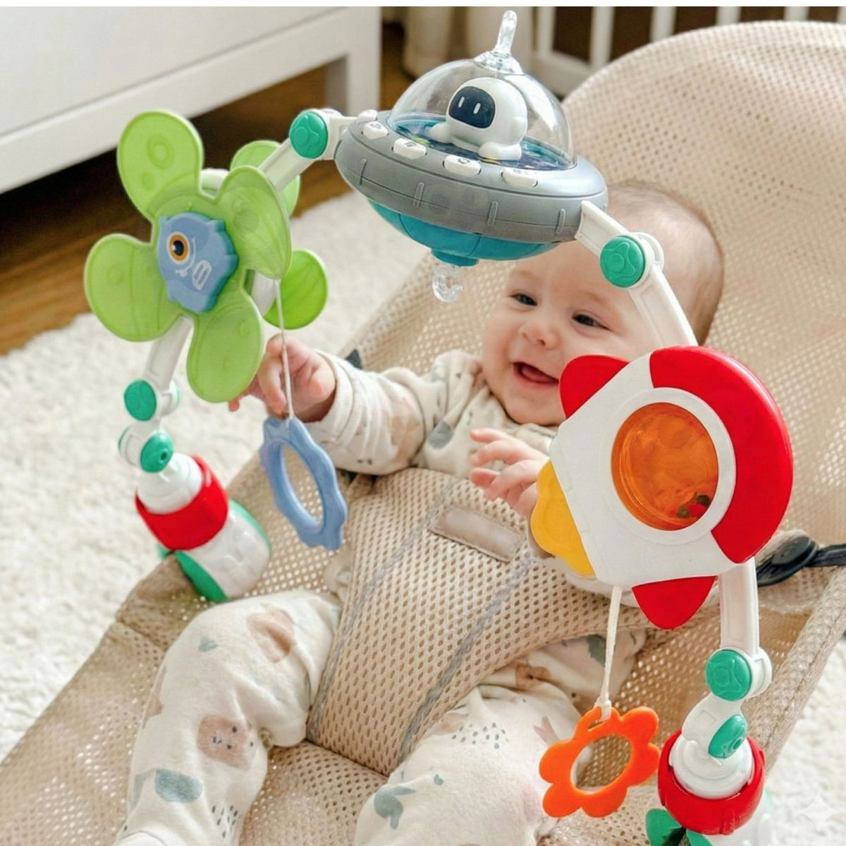 WOOPIE BABY interaktyvi lopšio arka su lopšinėmis ir šviesomis
