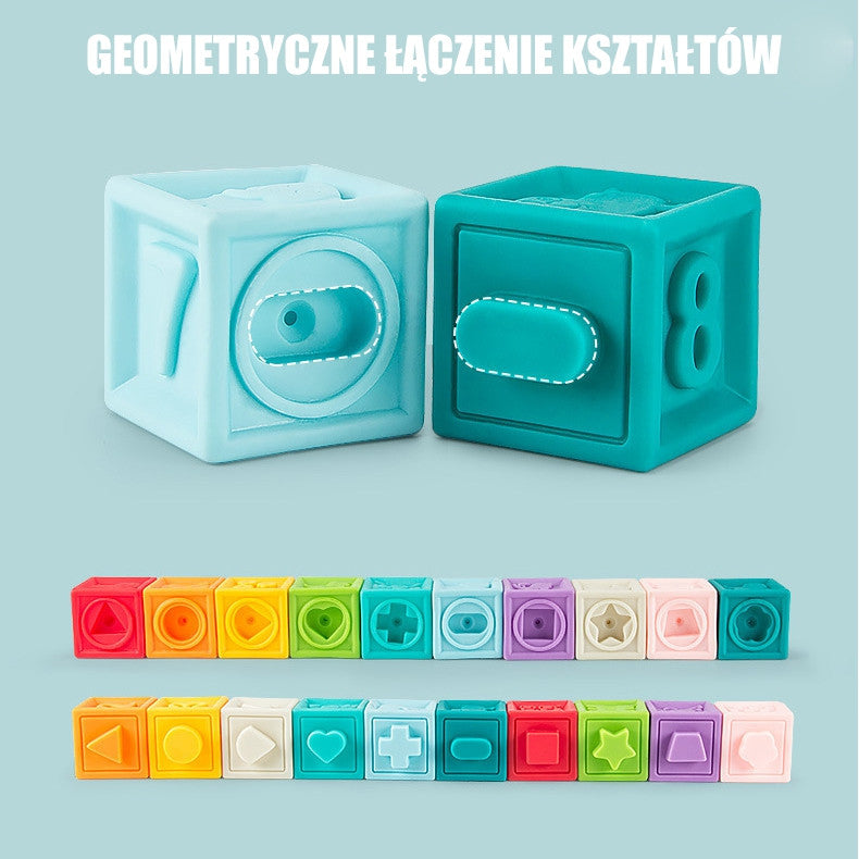 WOOPIE BABY Sensoriniai Kaladėlės Skaičiavimui su Garsu 20 vnt.