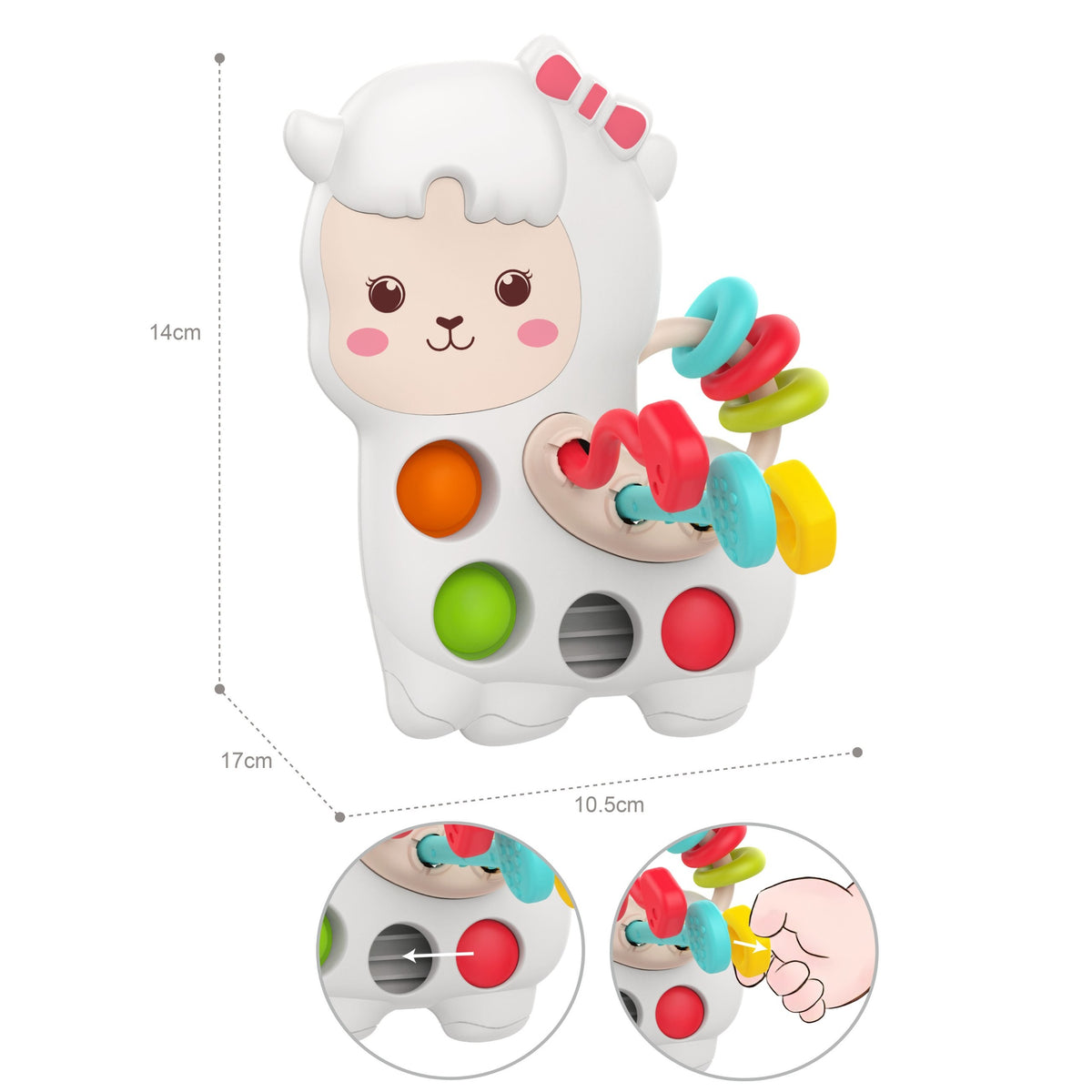 WOOPIE BABY Montessori jutiminis žaislas Lama 18m+