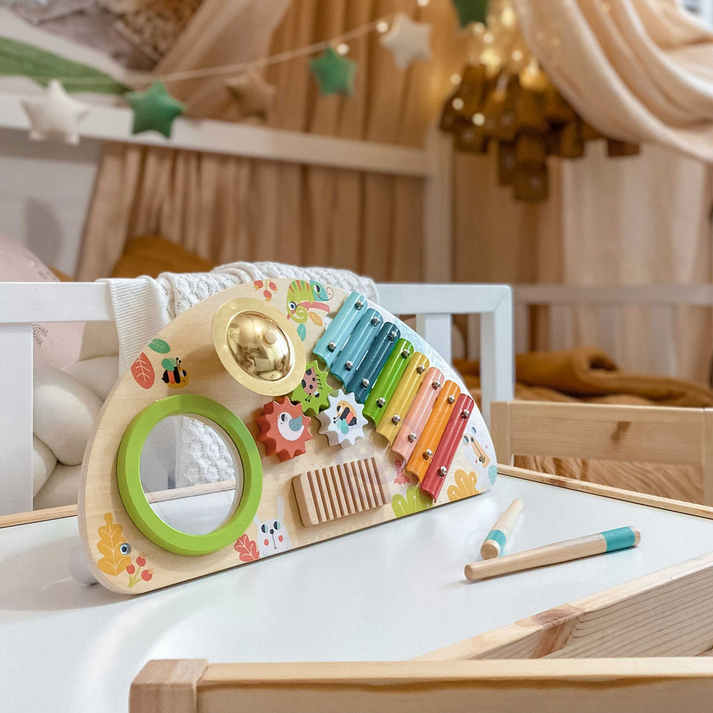 TOOKY TOY Daugiafunkcinis Muzikos Centras – Ksilofonas, Būgnas, Cimbolai