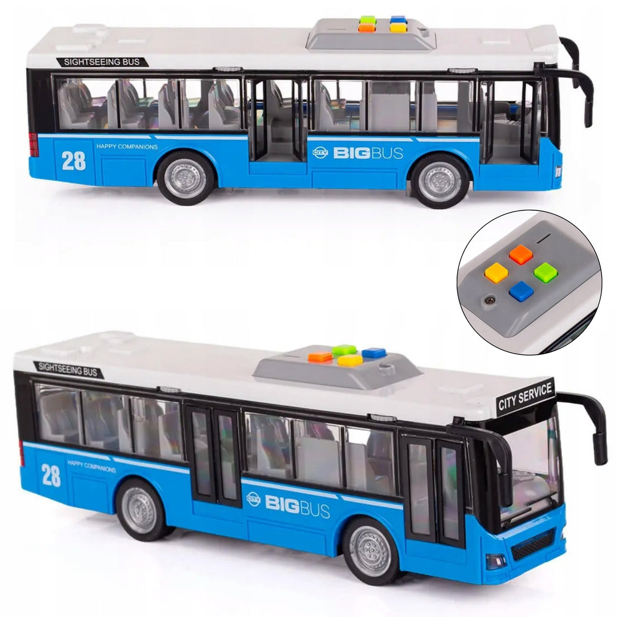 WOOPIE Interaktyvus Elektrinis Miesto Autobusas 1:16