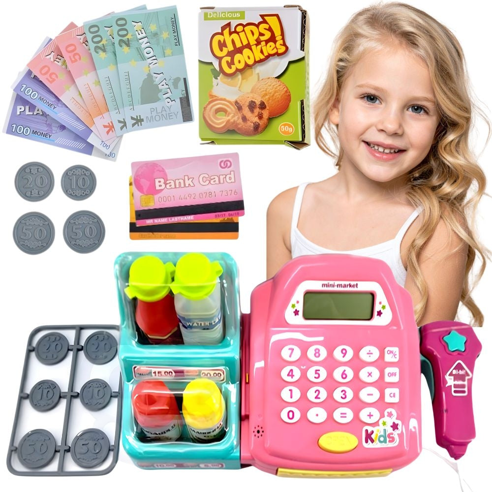 WOOPIE kasos aparatas su lentyna ir priedais, rožinis – pagrindinis vaizdas