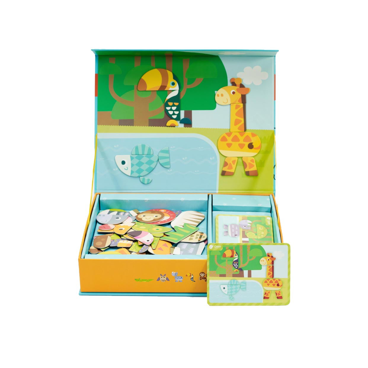 CLASSIC WORLD Magnetinė dėlionė Gyvūnai, 60 elementų – vaizdas 3