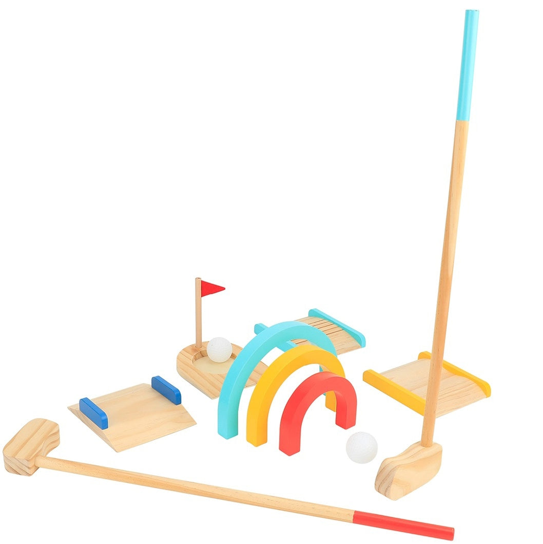 TOOKY TOY Medinis Mini Golfo Žaidimo Rinkinys, 13 dalių – vaizdas 3