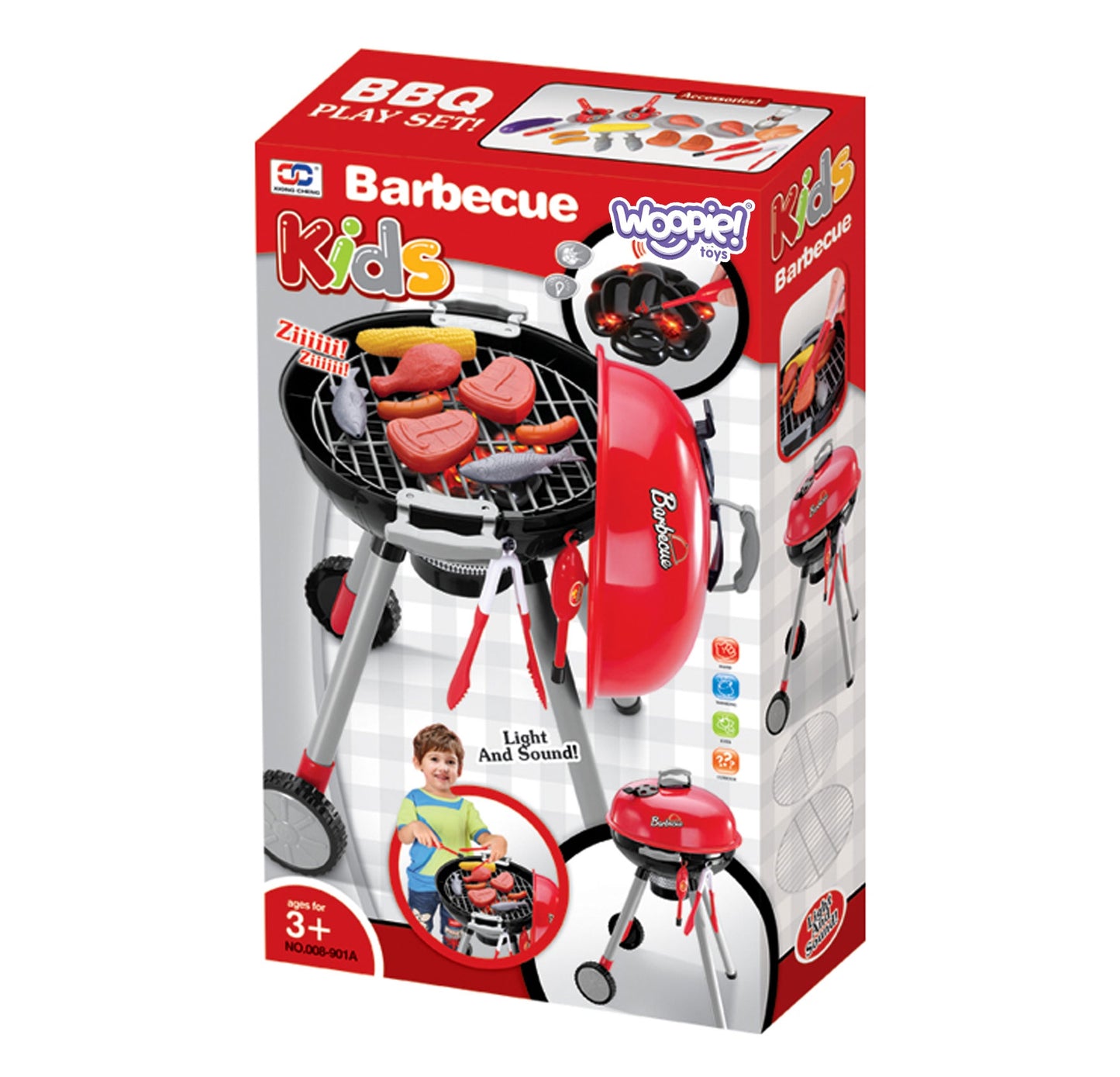 WOOPIE vaikiškas grilis su šviesa ir garsu + priedai – vaizdas 5