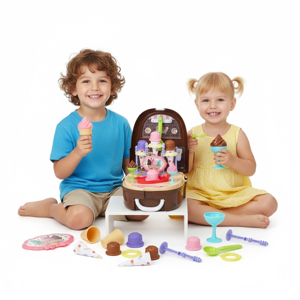 WOOPIE Mažojo ledų pardavėjo rinkinys Kuprinėje, 36 dalių – pagrindinis vaizdas