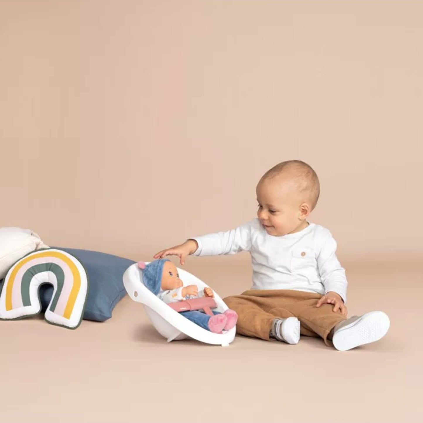 SMOBY Little Vaikštynė-stumdukas 3in1 su vežimėliu ir lėle kūdikiu – vaizdas 3