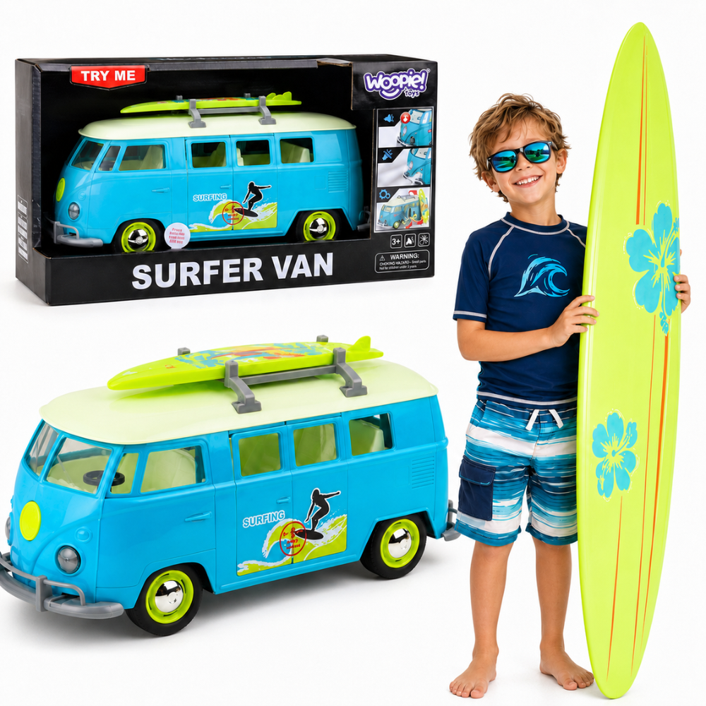 WOOPIE Klasikinis Surf autobusiukas su šviesa ir garsu 1:14