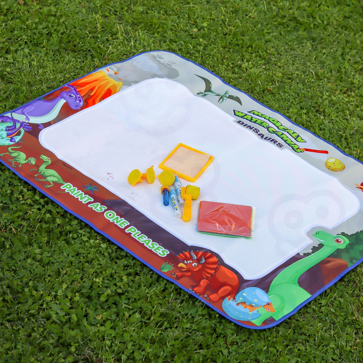 WOOPIE Magiškas Vandens Piešimo Kilimėlis XXL 100x80 cm su Antspaudais