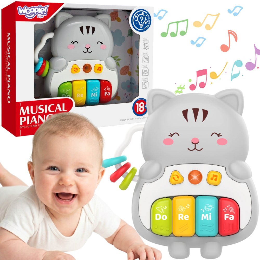WOOPIE Interaktyvus Pianinas Katytė – Muzikinis Žaislas 18m+