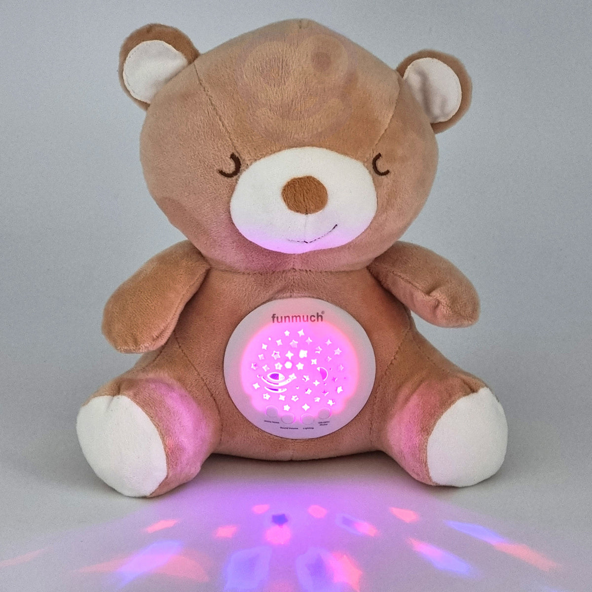 WOOPIE BABY meškiukas 2in1 su žvaigždžių projektoriumi ir lopšinėmis